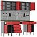 Set di 10 Pezzi per Banco da Lavoro in Acciaio Rosso di - Foto miniatura 5