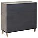 Credenza Grigio e Oro 80 x 33.5 x 75 cm Legno massello di mango - Foto miniatura 5