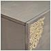 Credenza Grigio e Oro 80 x 33.5 x 75 cm Legno massello di mango - Foto miniatura 6