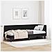 Cornice del letto ad angolo Nero 80 x 200 cm Velluto - Foto miniatura 2