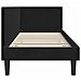 Cornice del letto ad angolo Nero 80 x 200 cm Velluto - Foto miniatura 7