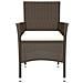 Sedie da giardino con cuscini 4 pz in polyrattan marrone (solo UK/IE/FI/NO) - Foto miniatura 4