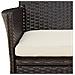 Sedie da giardino con cuscini 4 pz in polyrattan marrone (solo UK/IE/FI/NO) - Foto miniatura 7
