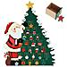 Calendario Avvento Babbo Natale Con Albero In Legno 24 Cassetti E Decorazioni - Foto miniatura 1