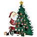 Calendario Avvento Babbo Natale Con Albero In Legno 24 Cassetti E Decorazioni - Foto miniatura 3