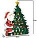 Calendario Avvento Babbo Natale Con Albero In Legno 24 Cassetti E Decorazioni - Foto miniatura 5