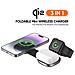 Super Mini Caricatore Wireless Quadrato 3-in-1 Qi2.0 - Stazione Di Ricarica Rapida - Foto miniatura 2