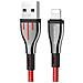 Cavo Usb-a A Lightning 1,2 M In Nylon Intrecciato Resistente, Nero / Rosso - Foto miniatura 2