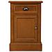 Comodino In Legno Con 1 Cassetto E 1 Porta Marrone 41,5x35x63 - Foto miniatura 2