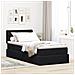 Letto con contenitore e LED con led Nero 90 x 200 cm Velluto - Foto miniatura 2