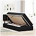 Letto con contenitore e LED con led Nero 90 x 200 cm Velluto - Foto miniatura 4