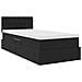 Letto con contenitore e LED con led Nero 90 x 200 cm Velluto - Foto miniatura 6