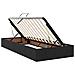 Letto con contenitore e LED con led Nero 90 x 200 cm Velluto - Foto miniatura 7