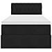 Letto con contenitore e LED con led Nero 90 x 200 cm Velluto - Foto miniatura 8