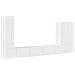 Set di Mobiletto da TV a Parete 6 pcs Bianco Lucido - Foto miniatura 1
