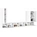Set di Mobiletto da TV a Parete 6 pcs Bianco Lucido - Foto miniatura 3