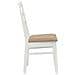 Sedia da pranzo 2 pcs Bianco e marrone Legno di gomma solido - Foto miniatura 6