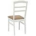 Sedia da pranzo 2 pcs Bianco e marrone Legno di gomma solido - Foto miniatura 7