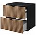 | Mobili da bagno | Marrone opaco, nero | L /A /D circa 60/57/46 cm | Mobiletto, mobile da bagno, mobile da bagno, piano nero, LOFT - Foto miniatura 2