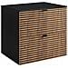 | Mobili da bagno | Marrone opaco, nero | L /A /D circa 60/57/46 cm | Mobiletto, mobile da bagno, mobile da bagno, piano nero, LOFT - Foto miniatura 1