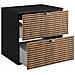 | Mobili da bagno | Marrone opaco, nero | L /A /D circa 60/57/46 cm | Mobiletto, mobile da bagno, mobile da bagno, piano nero, LOFT - Foto miniatura 6