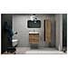 | Mobili da bagno | Marrone opaco, nero | L /A /D circa 60/57/46 cm | Mobiletto, mobile da bagno, mobile da bagno, piano nero, LOFT - Foto miniatura 9
