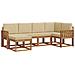 Set di divani da esterno con cuscino 6 pcs Naturale e Beige - Foto miniatura 1