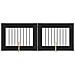 Cancello per cani con supporti 2 pcs Rovere Nero 80 x 60 cm - Foto miniatura 1