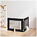 Cancello per cani con supporti 2 pcs Rovere Nero 80 x 60 cm - Foto miniatura 2