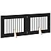 Cancello per cani con supporti 2 pcs Rovere Nero 80 x 60 cm - Foto miniatura 4