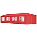 Tenda Party 1200 x 300 x 255 cm Rosso PE e Acciaio - Foto miniatura 1