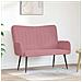 Sofa a Due Posti Rosa 115 x 61 x 87 cm Velluto - Foto miniatura 2