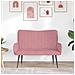 Sofa a Due Posti Rosa 115 x 61 x 87 cm Velluto - Foto miniatura 3