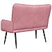 Sofa a Due Posti Rosa 115 x 61 x 87 cm Velluto - Foto miniatura 6