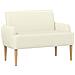 Loveseat con bottoni imbottiti Crema 116 x 67 x 81 cm - Foto miniatura 1