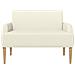Loveseat con bottoni imbottiti Crema 116 x 67 x 81 cm - Foto miniatura 3
