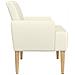 Loveseat con bottoni imbottiti Crema 116 x 67 x 81 cm - Foto miniatura 4