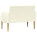 Loveseat con bottoni imbottiti Crema 116 x 67 x 81 cm - Foto miniatura 5