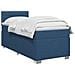 Letto box spring con materasso Blu 100 x 200 cm Tessuto - Foto miniatura 4