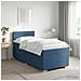 Letto box spring con materasso Blu 100 x 200 cm Tessuto - Foto miniatura 8