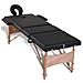 Lettino Pieghevole Da Massaggio Nero 3 Zone Con Telaio Legno - Foto miniatura 8