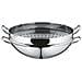 Macao Wok Con Cestello Per Cottura A Vapore, 36 Cm, 4 Pezzi - Foto miniatura 2