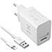 Caricabatterie Da Muro Presa Usb 1a + Cavo Iphone 5, 5s, 6, 6s, 6+. . . - Foto miniatura 16