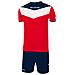 Kit Campo Mc Rosso / blu Corsa Sport Uomo Staff Running Jogging Allenamento Relax Calcio Calcetto Torneo Scuola Sport - Taglia S - Foto miniatura 1