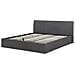 Letto In Tessuto Grigio Con Contenitore 180x200cm Orbey - Foto miniatura 19