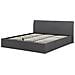 Letto In Tessuto Grigio Con Contenitore 180x200cm Orbey - Foto miniatura 26