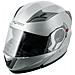 Casco Modulare Apribile Moto Touring Sport Visiera Parasole Argento Xl - Foto miniatura 3