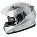 Casco Modulare Apribile Moto Touring Sport Visiera Parasole Argento Xl - Foto miniatura 4