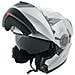 Casco Modulare Apribile Moto Touring Sport Visiera Parasole Argento Xl - Foto miniatura 5