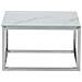 Set Di 2 Tavolini Da Caffé Bianco Effetto Marmo / argento Brea - Foto miniatura 11